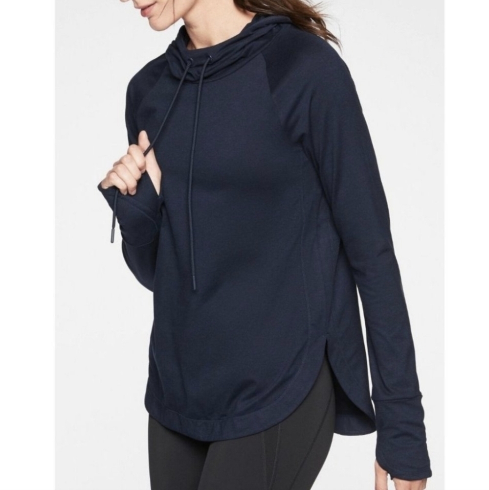 Athleta Uptempo Hoodie Sweatshirt Navy Women's XS